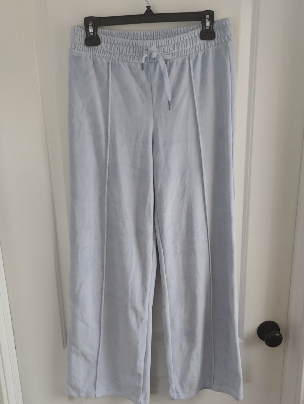 H&M Pale Blue Wide-Leg Drawstring Sweatpants